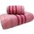 Jogo de Banho Corttex Asti Jacquard Alta Absorção Toalha 100% Algodão Macia Grossa Kit 2 Peças Rosa