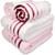 Jogo de Banho Gigante Karsten Lumina Toalha Banhão 100% Algodão Fio Penteado Pré-Encolhida 4 Peças Branco / Rosa