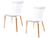 Jogo de Cadeiras de Polipropileno Empório Tiffany Windsor 2 Peças Branco