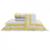 Jogo de Cama Casal 200 Fios Double - Naturalle Fashion Branco/Amarelo