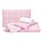 Jogo de Cama Lençol Casal Queen Size 4 Peças Algodão 160 Fios Com Elástico Essencialle grid rosa