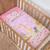 Jogo de cama para berço americano lençol para bebê infantil estampado 03 pecas micro percal 200 fios toque de seda SAFARI ROSA