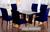 Jogo de capa para cadeira mesa de 8 lugares cozinha Lisa Azul marinho