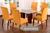 Jogo de capa para cadeira mesa de 8 lugares cozinha Lisa Mostarda
