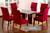Jogo de capa para cadeira mesa de 8 lugares cozinha Lisa Vinho