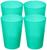 Jogo De Copos Conjunto 4 Unidades De Plástico 270ml Resistente Redondo Pode Ir No Freezer Micro-ondas Lava-louças Linha Vac Sanremo Verde água