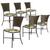 Jogo de Cozinha 6 Cadeiras Gramado Jantar Em Fibra Sintética Cadeira para Área Externa e Interna. FLORIDO BRANCO