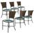 Jogo de Cozinha 6 Cadeiras Gramado Jantar Em Fibra Sintética Cadeira para Área Externa e Interna. AZUL