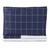 Jogo de lençol Mini Cama 3 peças 100% algodão Montessoriano Moderninhos Grid Azul Marinho