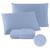Jogo de lençol para cama king size 3 peças 100%algodão/percal 200 fios varias cores azul claro