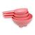 Jogo De Medidores Plástico 4pçs Color+ Modelador de Biscoito Rosa