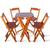 Jogo de Mesa Bistro com 4 Cadeiras Dobravel para Bar e Restaurante - Imbuia MARROM