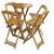 Jogo de Mesa Bistrô de Madeira com 4 Cadeiras Dobravel Ideal para Bar e Restaurante Mel AMARELO