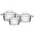 Jogo De Panelas Tramontina Allegra Aço Inox Fundo Triplo 3pc Inox