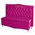 Jogo De Quarto Kit De Cabeceira De Cama Box e Calçadeira Baú Helena Queen 160 cm Retro Capitonê Suede  Rosa Pink