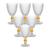 Jogo de Taças de Vidro Bico de Abacaxi Transparente Luxo - Casambiente Amarelo