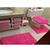 jogo de tapete banheiro antiderrapante bolinha macarrão 3pçs rosa pink