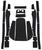 Jogo de Tapete Free-Style para Jet Ski Kawasaki SXR 800 (Friso"X" Aberto) Preto