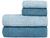 Jogo de Toalhas de Banho Atlântica 100% Algodão Sofisticata 4 Peças Azul Essencial e Azul Pacífico