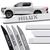 Jogo Friso Lateral Hilux 2005 a 2020 Cor Original Facão Branco