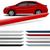 Jogo Friso Lateral Toyota Yaris 2018 a 2023 Cor Original Modelo Original Tipo Borrachão Vermelho Granada