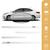 Jogo Friso Slim Lateral Toyota Yaris Hatch Sedan Original com Grafia Cores Branco Pérola