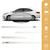 Jogo Friso Slim Lateral Toyota Yaris Hatch Sedan Original com Grafia Cores Branco Polar