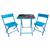 Jogo Mesa Infantil C/ 2 Cadeiras Dobravel Resistente Educativa Azul