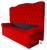 Jogo Recamier Baú + Cabeceira Agnes Para Cama Box Casal Queen 158 Cm - Suede - Sv Decor  Vermelho