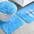 Jogo Tapete Banheiro Super Soft 03 Peças Antiderrapante Luxo Azul