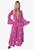 Kimono Longo Indiano Premium Estampado Toque De Seda - Cod 002 Púrpura