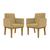 KIT 02 Cadeiras Com Base Mesa De Estudos Poltrona Decorativa Capuccino