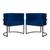 Kit 02 Cadeiras Luna para Escritório Base de Metal Preto Suede Escolha sua cor - WeD Decor Azul Marinho