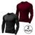 Kit 02 Camiseta Térmica Masculina Proteção Solar UV Manga Longa Lisa UV +50 Kit02, Bordô, Preto