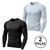 Kit 02 Camiseta Térmica Masculina Proteção Solar UV Manga Longa Lisa UV +50 Kit02, Branco, Preto