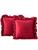 KIT 02 CAPAS DE ALMOFADAS BABADO 45x45 - PREMIUM LUXO DECORAÇÃO Vermelho