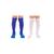 Kit 02 Pares Meião Futebol Infantil Juvenil Bebe Cano Longo Em Cores Sortidas Atoalhado Em Algodão 01 azul, 01 branco
