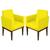 Kit 02 Poltrona Cadeira Confortável Para Sala Recepção Sala Espera Clinicas Hospital Luis Xv Sued Amarelo