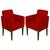 Kit 02 Poltrona Cadeira Confortável Para Sala Recepção Sala Espera Clinicas Hospital Luis Xv Sued Vermelho