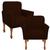Kit 02 Poltrona Cadeira Decorativa Confortável Para Sala Quarto Decoração Recepção Clinicas Bia Corino Marrom