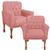 Kit 02 Poltrona Cadeira Decorativa Confortável Para Sala Quarto Decoração Recepção Clinicas Bia Sued Rose