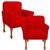 Kit 02 Poltrona Cadeira Decorativa Confortável Para Sala Quarto Decoração Recepção Clinicas Bia Sued Vermelho