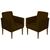 Kit 02 Poltronas Cadeira Decorativa Resistente Confortável Direto da Fábrica para Clinica Recepção Hotel Nina Glamour Suede marrom