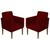 Kit 02 Poltronas Cadeira Decorativa Resistente Confortável Direto da Fábrica para Clinica Recepção Hotel Nina Glamour Suede marsala