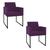 Kit 02 Poltronas Decorativa Bellinha Base de Ferro Preto Suede - ADJ Decor Roxo