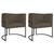 Kit 02 Poltronas Decorativas Luna Base de Ferro Preto Suede Marrom