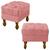 Kit 02 Puff Decorativo Sala Pequena Puf Decoração Quarto Pequeno Retro Luiz Xv 45x50 Nanda Decor Suede rose