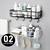 Kit 02 Suporte Porta Shampoo Prateleira Banheiro Organizador Sabonete Preto