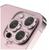 Kit 02X Película Lente Câmera Brilho Diamante Para iPhone 12 / 12 Mini - Charme Beleza e Proteção Rosa Diamante