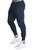 Kit 03 calças moletom masculina jogger slim fit básica lisa Azulmarinho